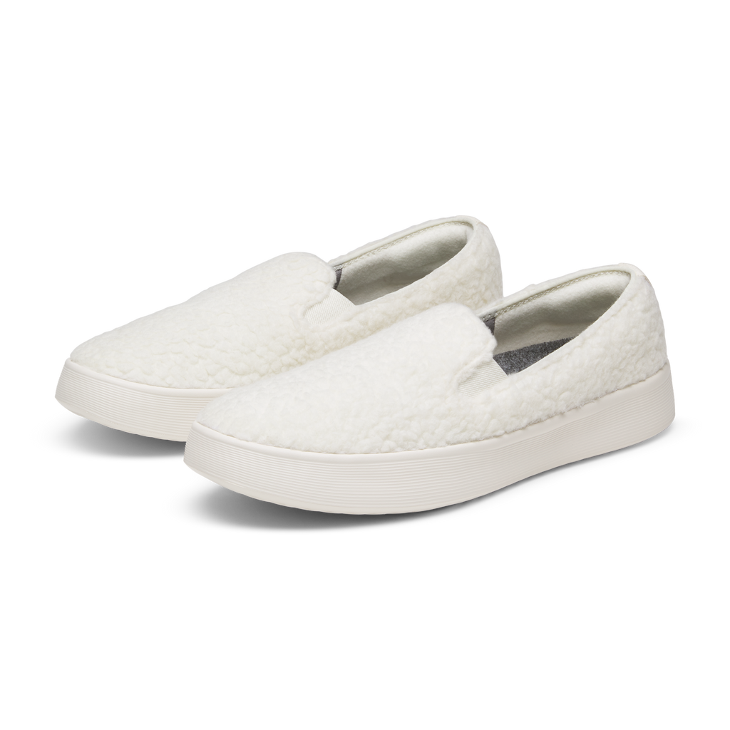 Men's Wool Cruiser Slip On Fluff - Natural White (Natural White Sole)