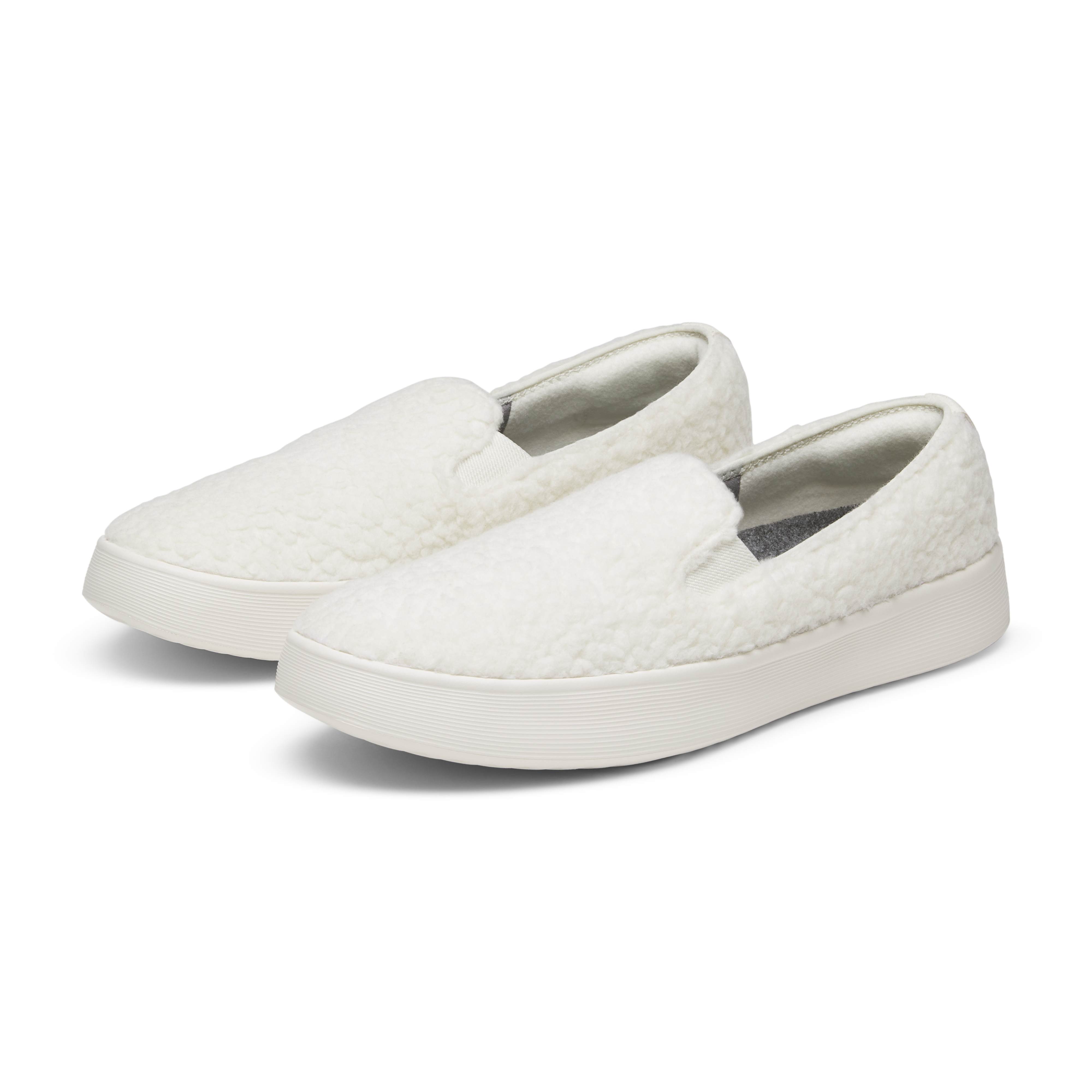 Men's Wool Cruiser Slip On Fluff - Natural White (Natural White Sole)